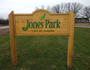 Jones Park sign Town of Algoma