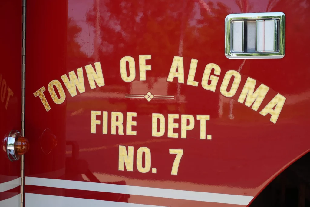 Town of Algoma fire department fire truck